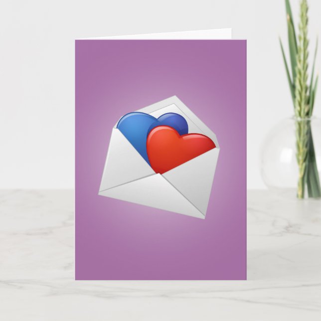 Hearter och cupider helgkort (Framsida)