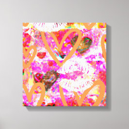 Hearter och Läppar Canvastryck