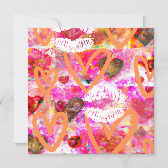 Hearter och Läppar Julkort (Framsida)