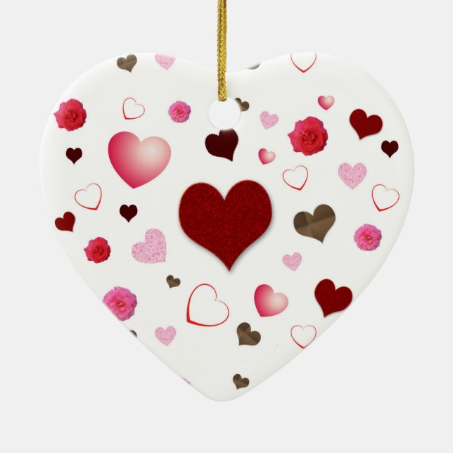 Hearter och Ro Julgransprydnad Keramik (Baksidan)