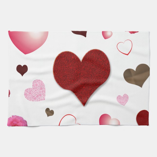 Hearter och Ro Kökshandduk (Horisontell)