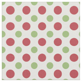 Hearter och Ro Red Grönt White Polka dots Fabric Tyg