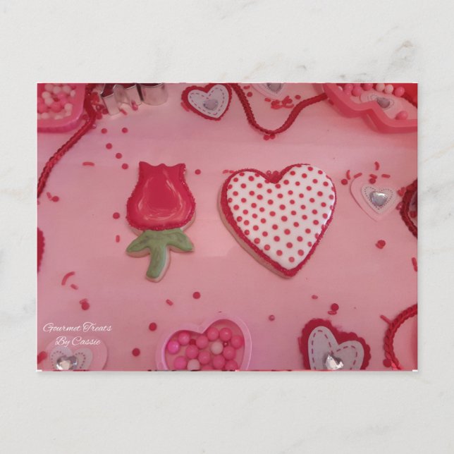 Hearter och Ro Sockerkakor från Gourmet Treats Vykort (Framsida)