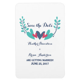 Hearter och vinbär Spara datumet Flexi Magnet