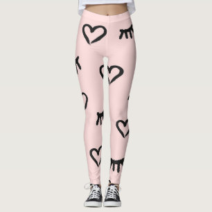 Hearter & Ögon: Vintage-skiss för Grunge Leggings