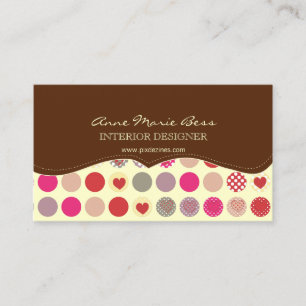 Hearter+Polka dots Choklad Visitkort