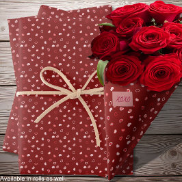 Hearter - Rosa på Mörk Red Ombre