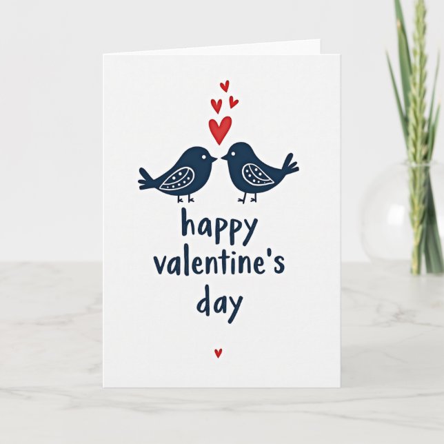 Heartfelt Birds Love Card Kort (Framsida)