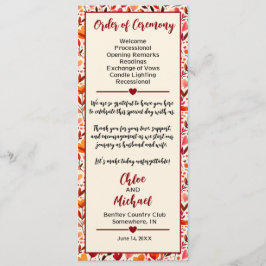 Heartfelt Blooms Wedding Program
