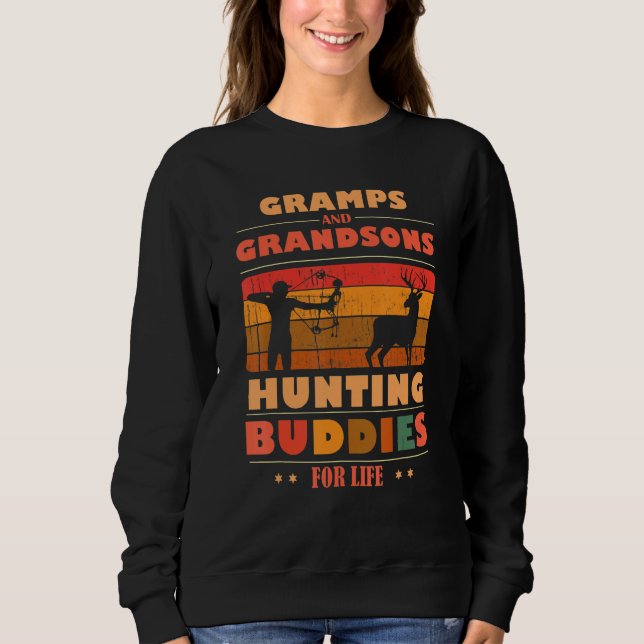 Heartfelt GRAMPS Grandsons Buddies For Life Huntin T Shirt (Framsida)