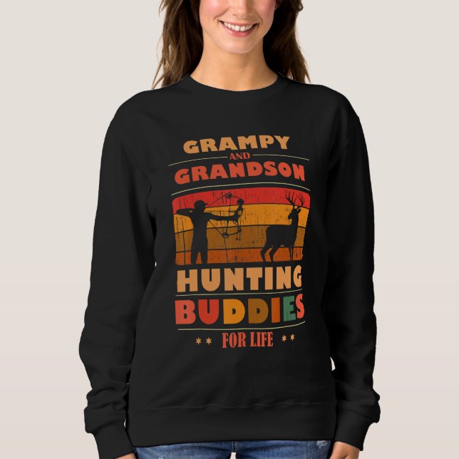 Heartfelt GRAMPY Grandson Buddies For Life Hunting T Shirt (Framsida)