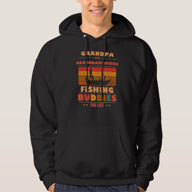 Heartfelt GRANDPA Granddaughters Buddies For Life  Hoodie (Framsida)