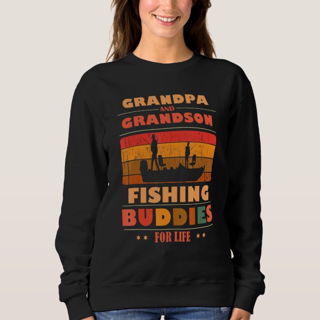 Heartfelt GRANDPA Grandson Buddies For Life Fishin T Shirt (Framsida)