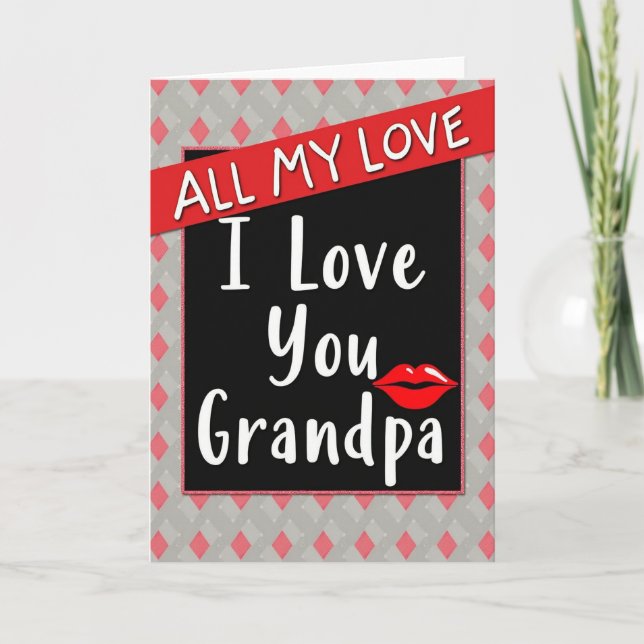 Heartfelt Grandpa Love Card Kort (Framsida)