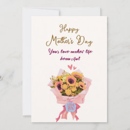 Heartfelt Happy Mother’s Day Card for Mom Inbjudningar