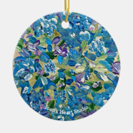 Heartfelt Hydrangea Ornaments Julgransprydnad Keramik