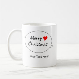 Heartfelt Merry Christmas Hearts Kaffemugg