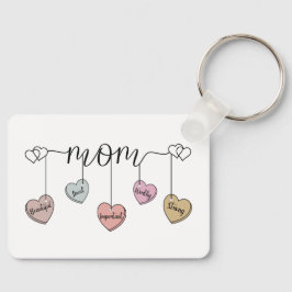 Heartfelt Mom Heart Charm: Mother's Day & Birthday Nyckelring