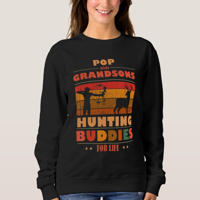 Heartfelt POP Grandsons Buddies For Life Hunting T Shirt (Framsida)