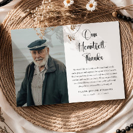Heartfelt Thanks Funeral Photo & Message Sympathy Tack Kort