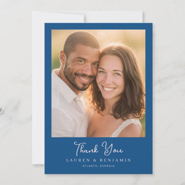 Heartfelt Wedding Thank You Card Tack Kort (Framsida)