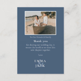 Heartfelt wedding thank you elegant ampersand  tack kort