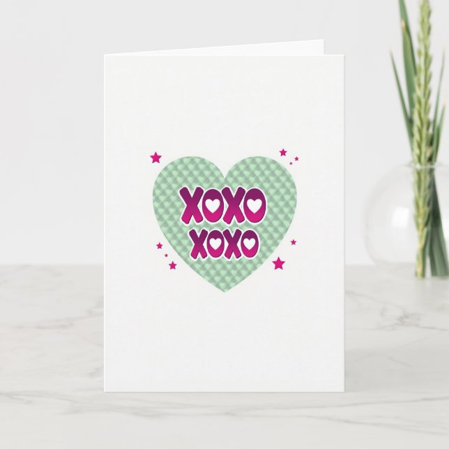 Heartfelt Xoxo Graphic Card Kort (Framsida)