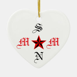 Heartfilt Band mellan MAMMA och SON Julgransprydnad Keramik