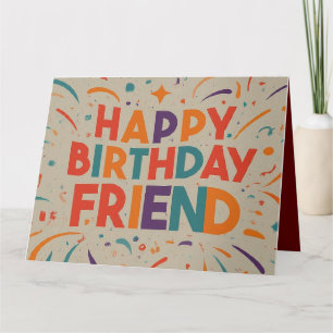 Heartfilt Birthday Hälsning för vänner Kort