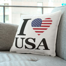 Heartfilt Devotion: I Kärlek USA Iconic Pillow