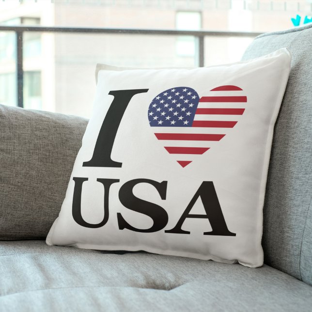 Heartfilt Devotion: I Kärlek USA Iconic Pillow Kudde (Heartfelt Devotion: I Love USA Iconic Pillow!
I Wear Your Heart for the Nation!)