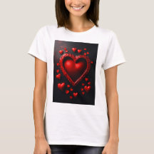 Heartfilt Elegance: Women's T-Shirt Collection"