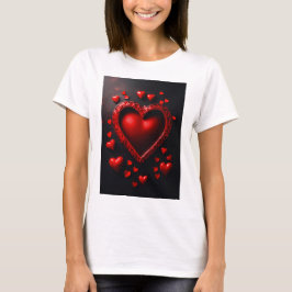 Heartfilt Elegance: Women's T-Shirt Collection"
