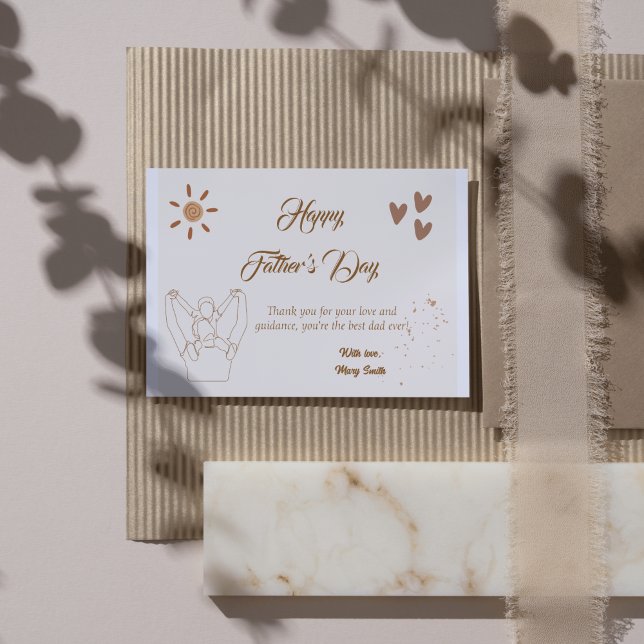 Heartfilt Fars dag Card - Personlig Greetin Vykort (Skapare uppladdad)