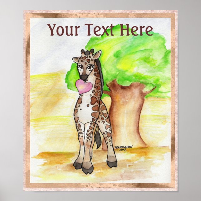 Heartfilt Giraffe Poster (Framsidan)