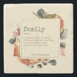 Heartfilt Home Family Blommigt Stone Underlägg<br><div class="desc">Lägg till lite elegans och kärlek i ditt hem med den här snyggt designade Heartfilt Home Stone Underlägg, med en delikat blommigt motiv och din anpassningsbar familj namn. Med det hjärtliga citatet: "En unik blandning av människor som lever, skrattar, lär sig och älskar sig genom livet" är denna underlägg mer...</div>