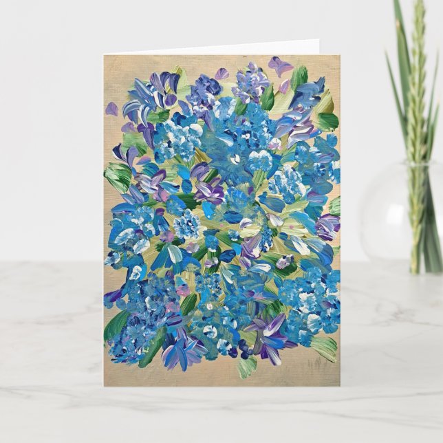 Heartfilt Hydrangea Note Card Helgkort (Framsida)