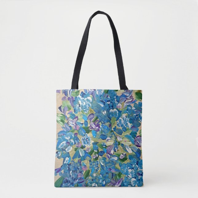 Heartfilt Hydrangea Tote Bag Tygkasse (Framsida)