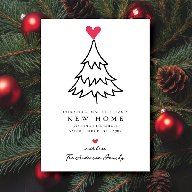 Heartfilt Julgran New Home Flytta Meddelande (Skapare uppladdad)