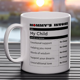 Heartfilt Mor Kärlek Invoice - Family Memories Kaffemugg