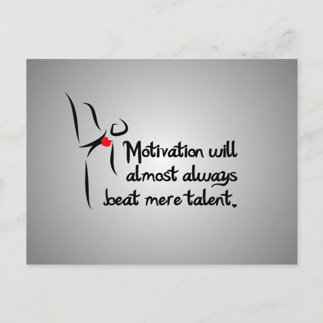 Heartfilt-Motivation Dance Vykort (Framsida)