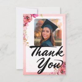 Heartfilt Note Auntie Studenten Photo Blommigt Tack Kort