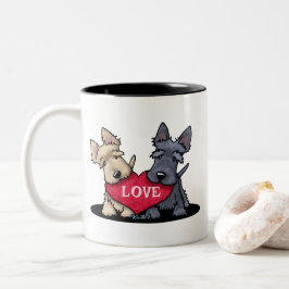 Heartfilt Scottish Terrier T-Shirt Två-Tonad Mugg