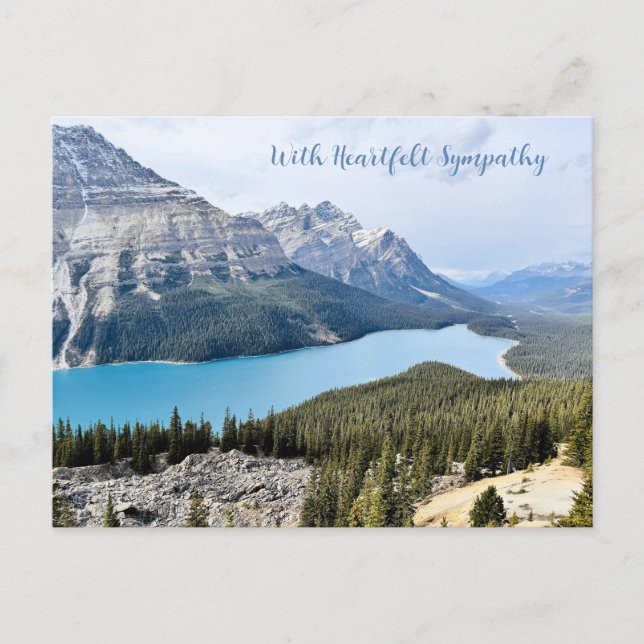 Heartfilt Sympathy Mountain Photographic Postcard Vykort (Framsida)