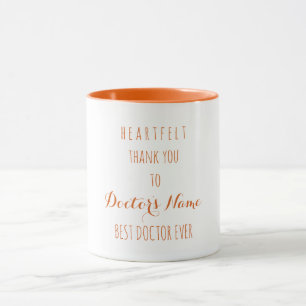 Heartfilt Tack Best Doktor någonsin Typografi Mugg
