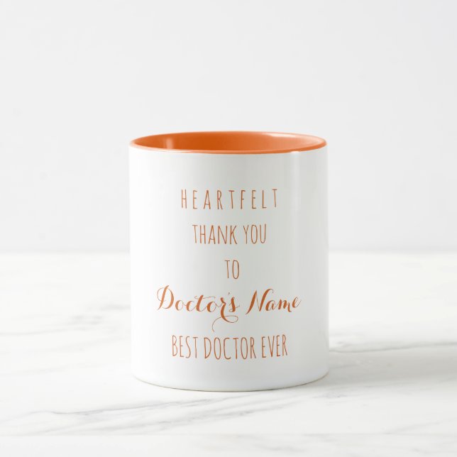 Heartfilt Tack Best Doktor någonsin Typografi Mugg (Center)