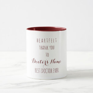Heartfilt Tack Best Doktor någonsin Typografi Mugg