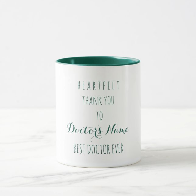 Heartfilt Tack Best Doktor någonsin Typografi Mugg (Center)