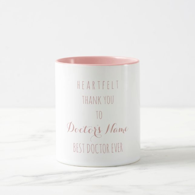 Heartfilt Tack Best Doktor någonsin Typografi Mugg (Center)