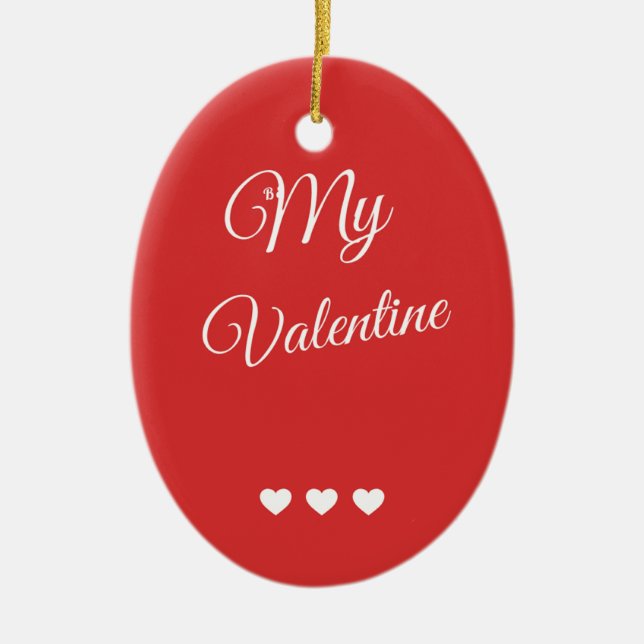 Heartfilt Valentine Julgransprydnad Keramik (Framsidan)